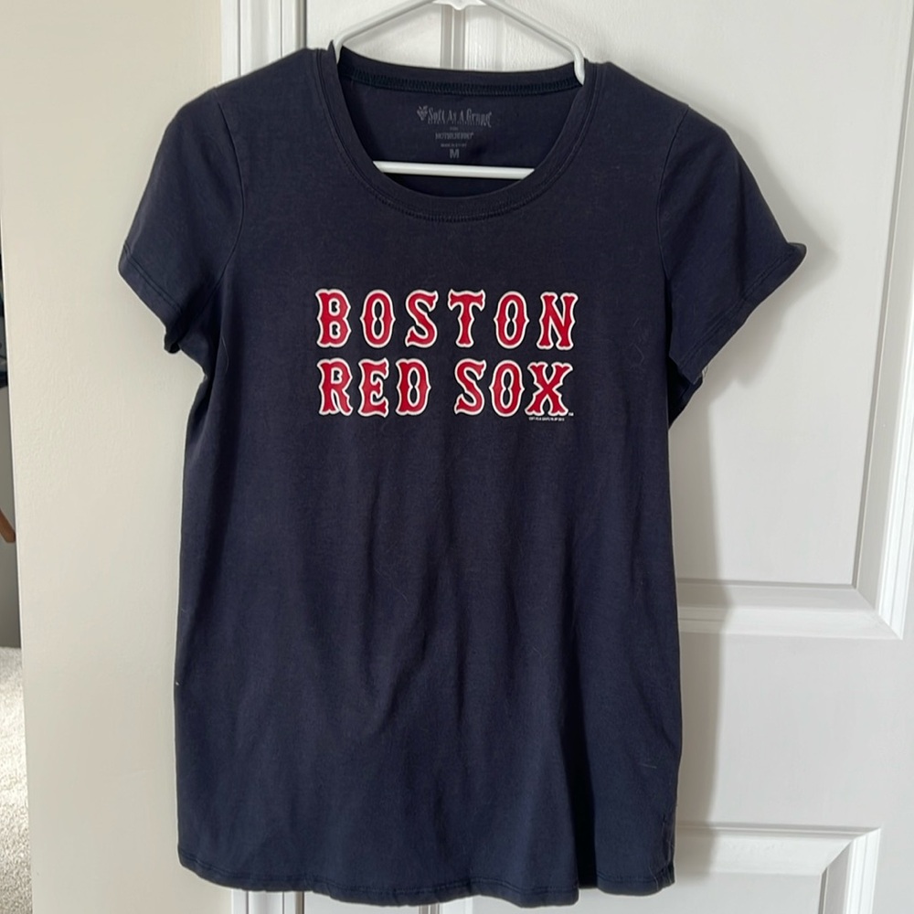 Boston Red Sox Soft As A Grape by Motherhood Maternity Short Sleeve Shirt